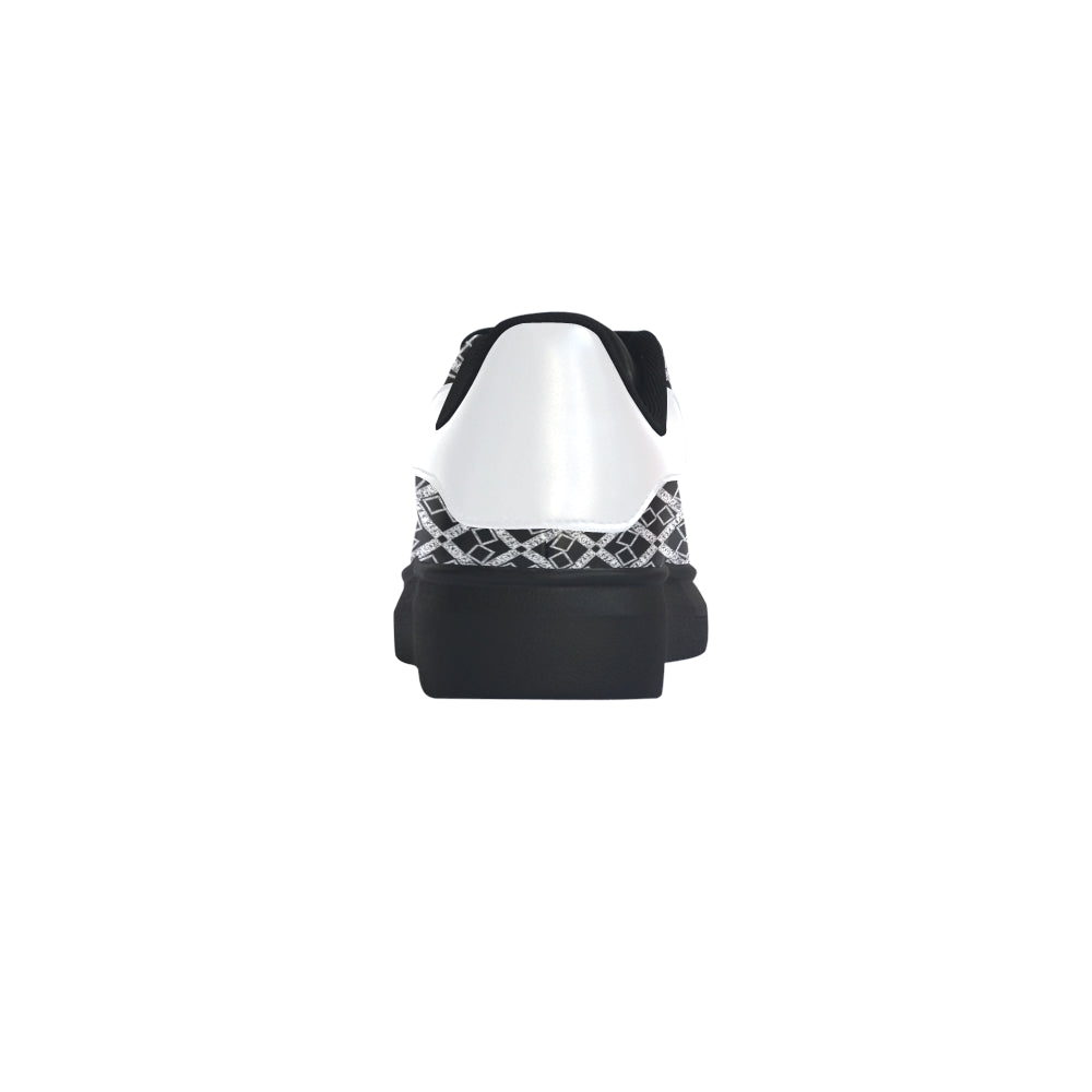 silver black logo xtra large panel 3.6 mb.jpg hori Low Top Loafers Womens Shoes (Model 026) e-joyer