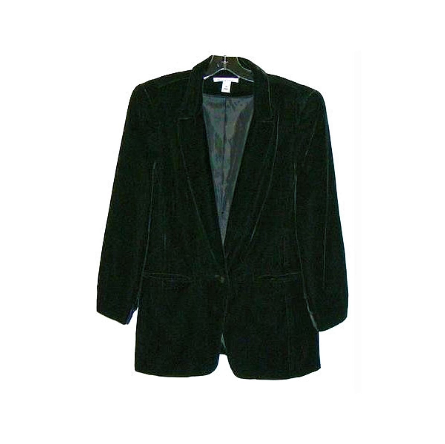 KENNETH COLE Black Velvet Career Goth Victorian Blazer Large Abby Essie