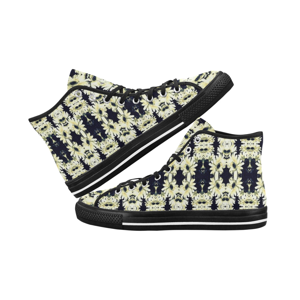 black white damask x2 2.22 mb Vancouver H Women's Canvas Shoes (1013-1) e-joyer