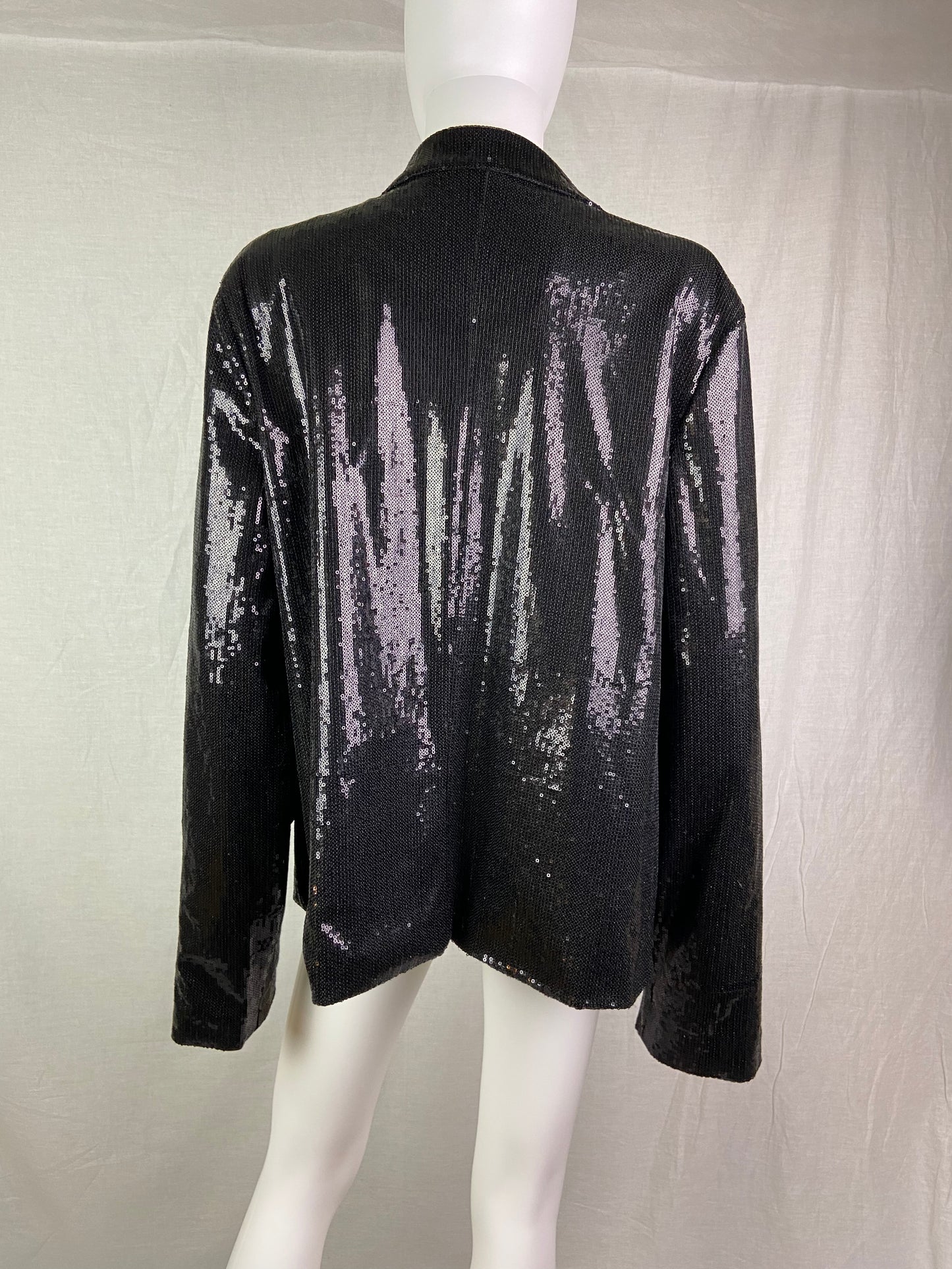 Forever 21 Plus Black Sequin Blazer Jacket ABBY ESSIE STUDIOS