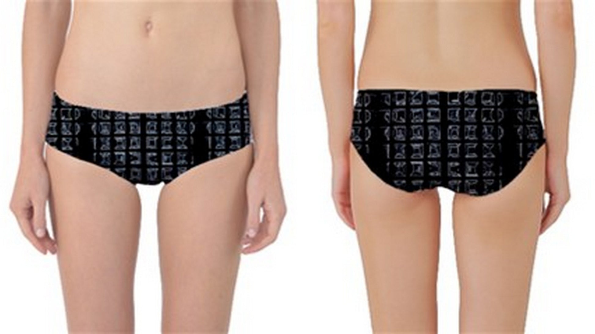 Suga Lane Grid Matrix Classic Bikini Bottoms ABBY ESSIE