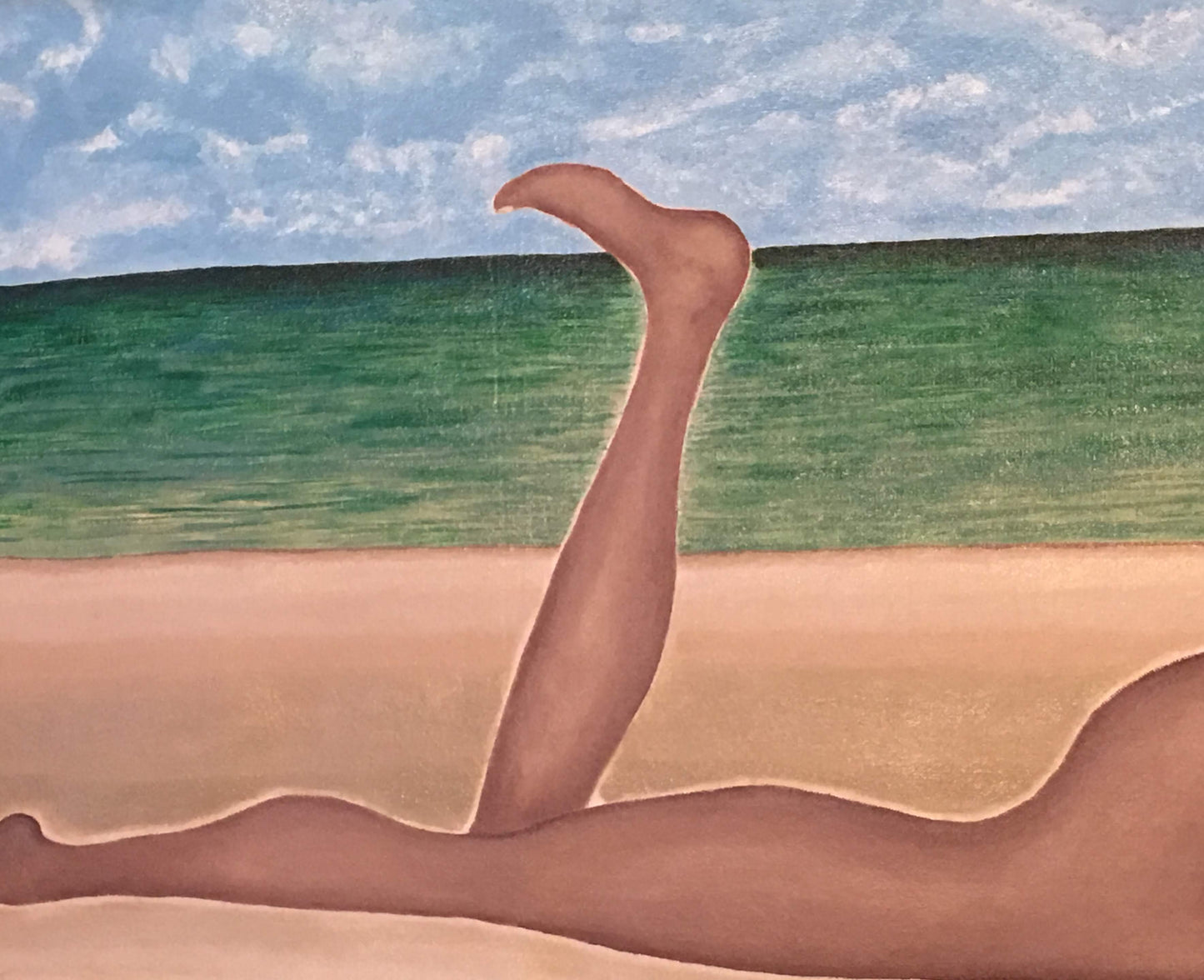Beach Babe No. 1 “Emerald” Acrylic Painting by Alaina Suga Lane Williams ABBY ESSIE