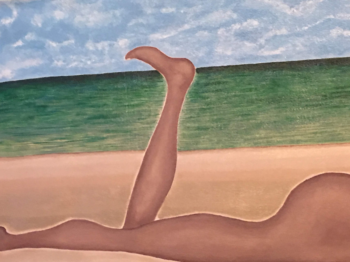 Beach Babe No. 1 “Emerald” Acrylic Painting by Alaina Suga Lane Williams ABBY ESSIE