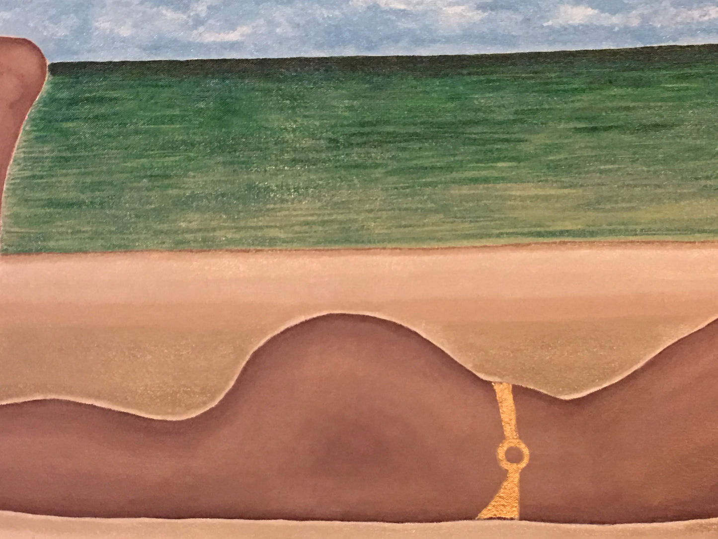 Beach Babe No. 1 “Emerald” Acrylic Painting by Alaina Suga Lane Williams ABBY ESSIE