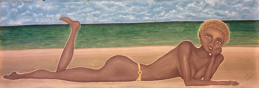 Beach Babe No. 1 “Emerald” Acrylic Painting by Alaina Suga Lane Williams ABBY ESSIE