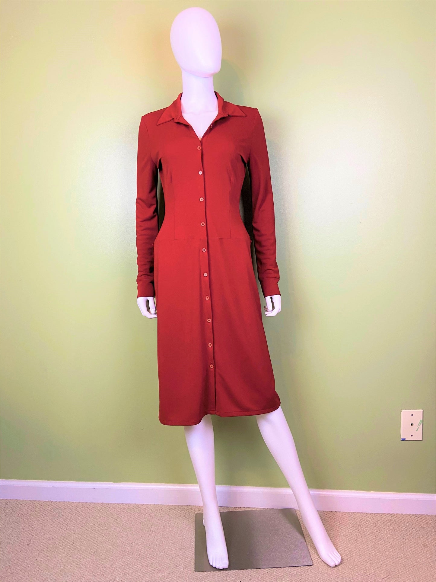 Kenneth Cole Red Button Down Shirt Dress Abby Essie