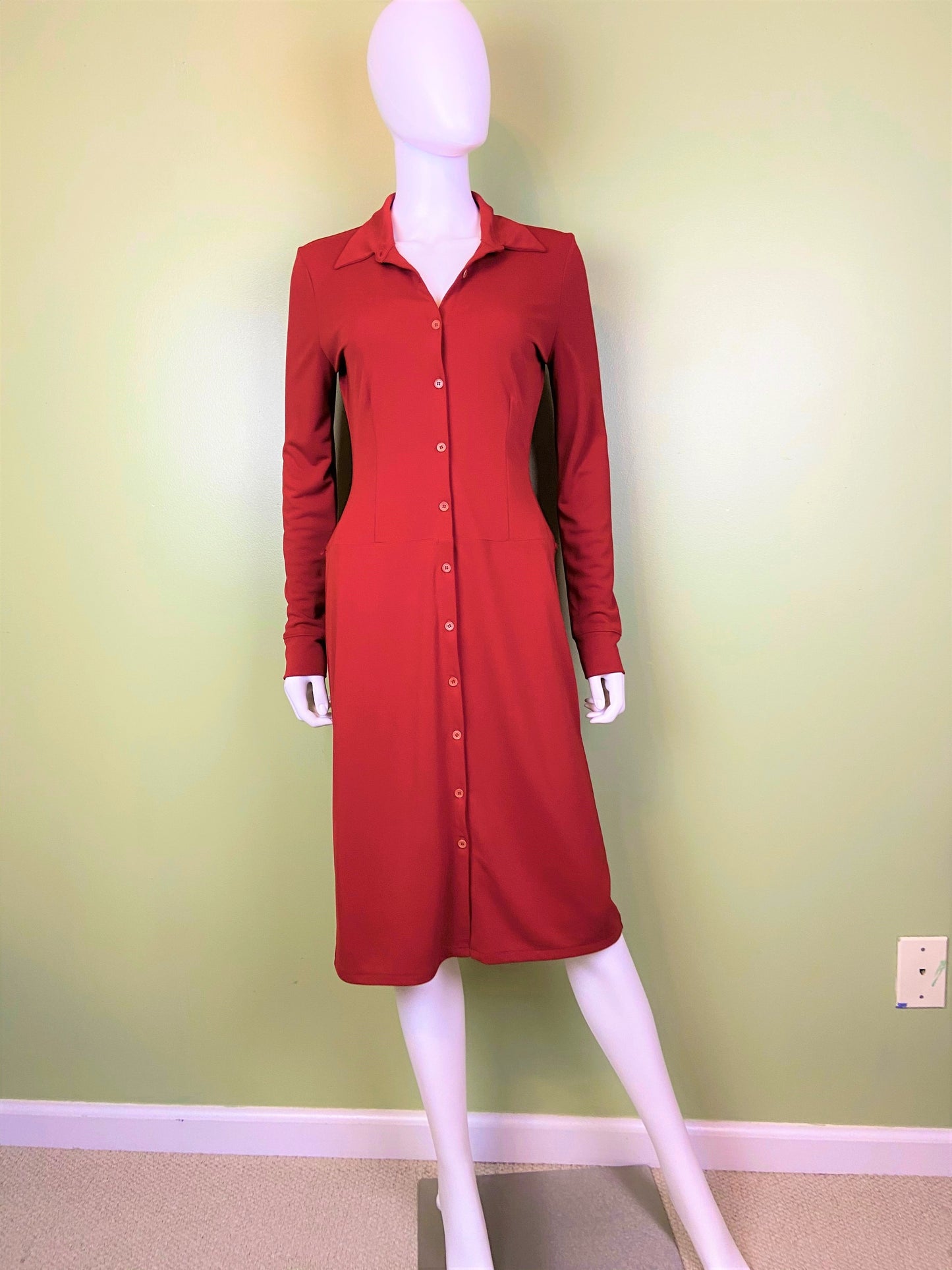Kenneth Cole Red Button Down Shirt Dress Abby Essie