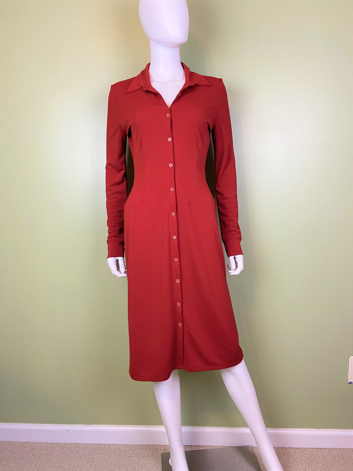 Kenneth Cole Red Button Down Shirt Dress Abby Essie