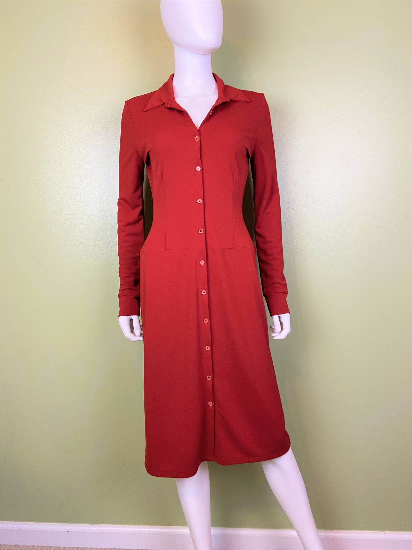 Kenneth Cole Red Button Down Shirt Dress Abby Essie