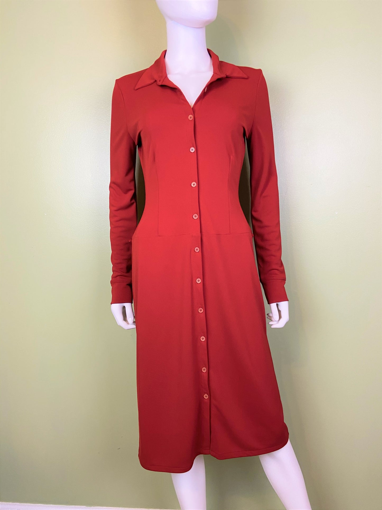 Kenneth Cole Red Button Down Shirt Dress Abby Essie