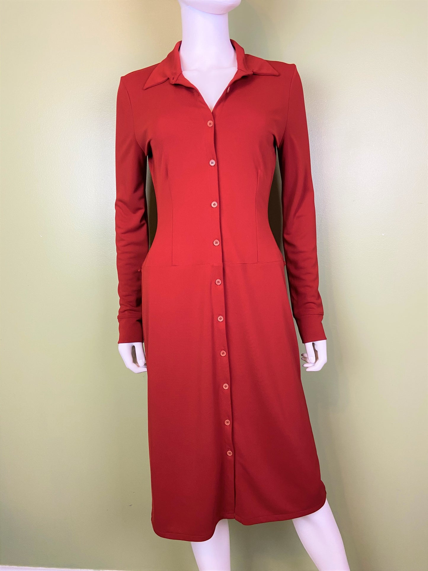 Kenneth Cole Red Button Down Shirt Dress Abby Essie
