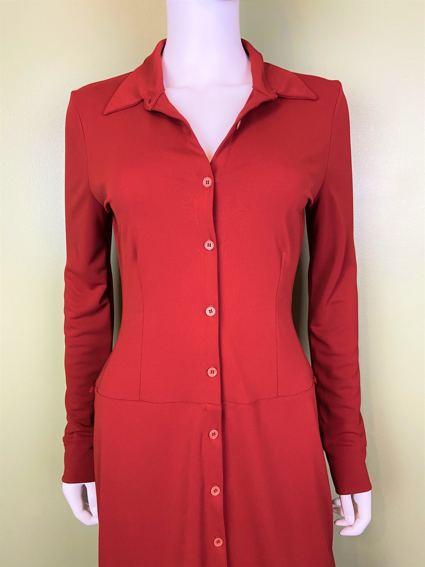 Kenneth Cole Red Button Down Shirt Dress Abby Essie