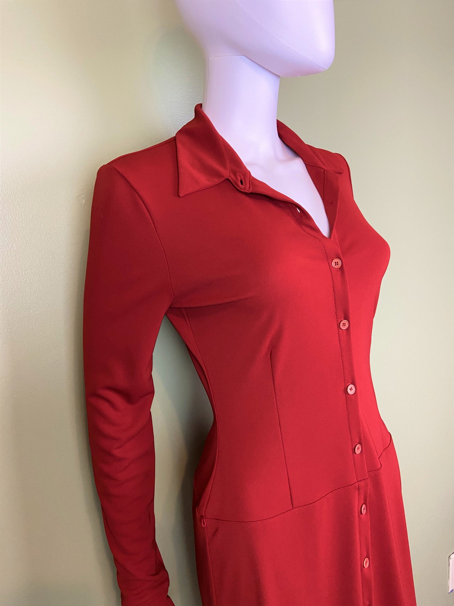 Kenneth Cole Red Button Down Shirt Dress Abby Essie