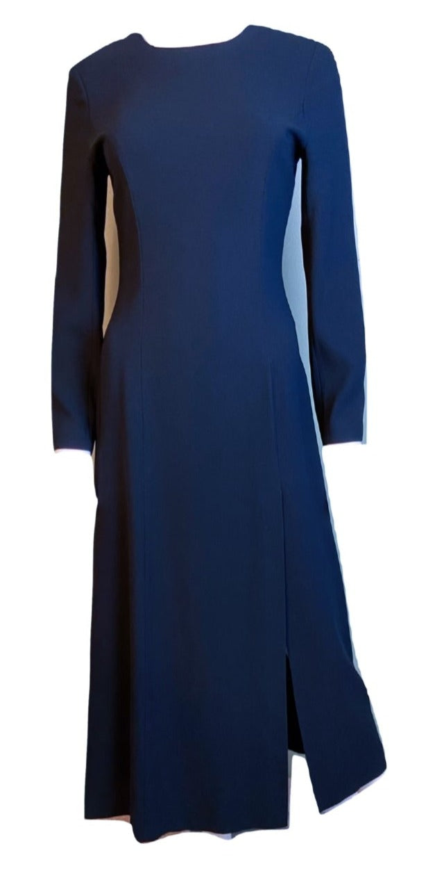 Nwot Kenar Ann Tjian Long Black Crepe Sheath Dress Abby Essie