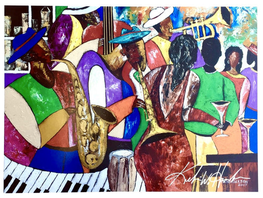 Modern "B' More Jazz" Baltimore Black Arts Festival Poster by Keith Henderson ABBY ESSIE STUDIOS