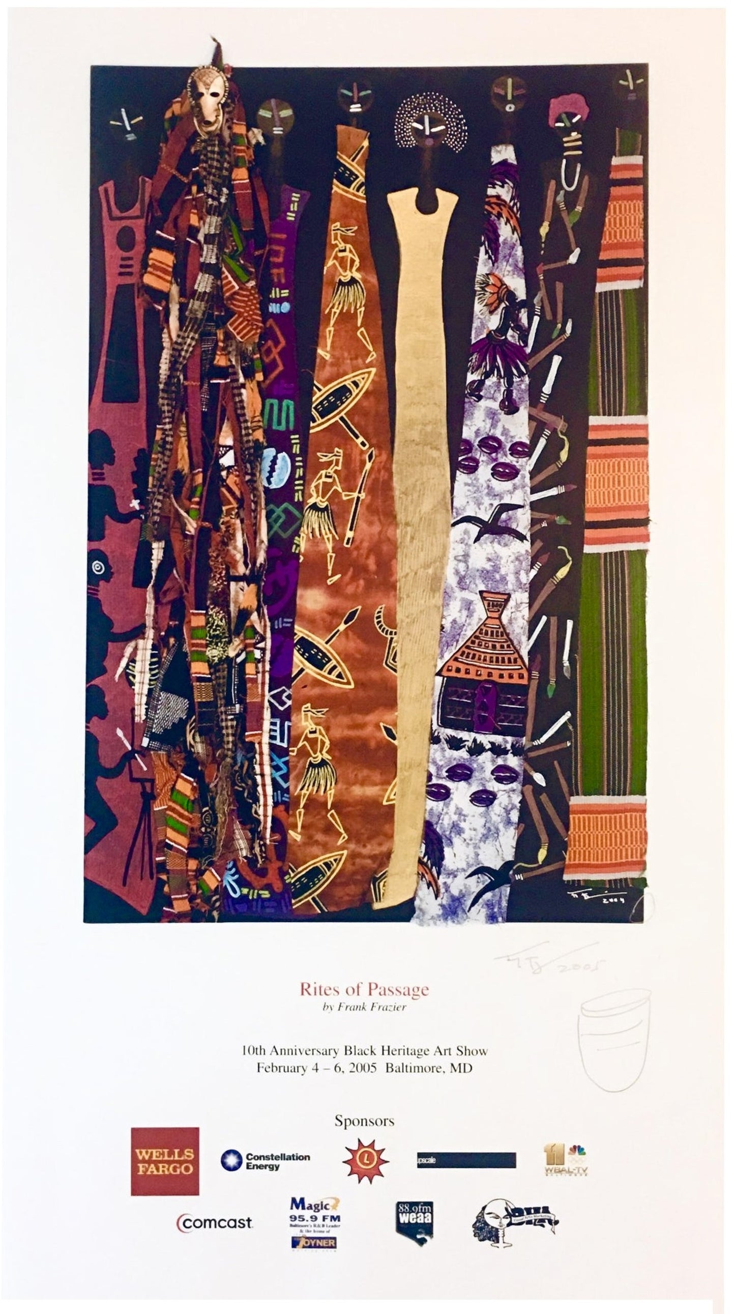 Modern African American Heritage Art Show “Rites of Passage” Poster Print by Frank Frazier ABBY ESSIE