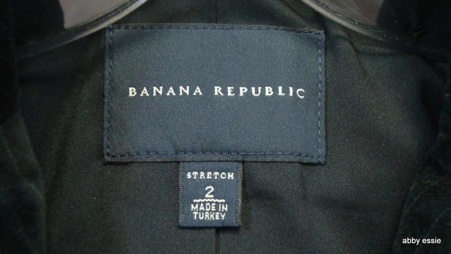 Black Velvet Banana Republic White Pin-Striped Rocker Goth Blazer 2 Xs Abby Essie