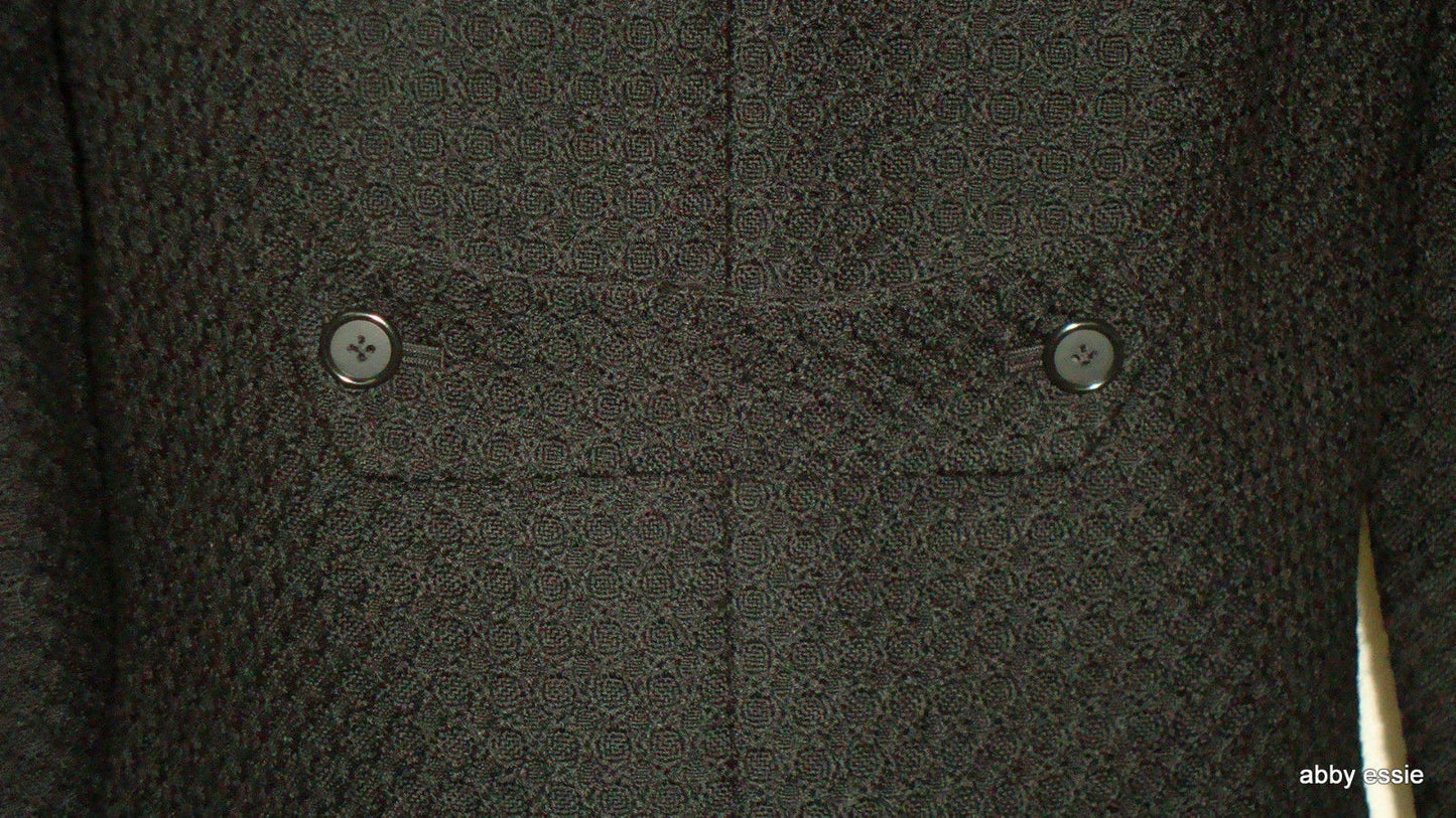TAHARI BLACK WOOL BUCLE TEXTURED CAREER CLASSIC BLAZER SZ 8 MEDIUM Abby Essie