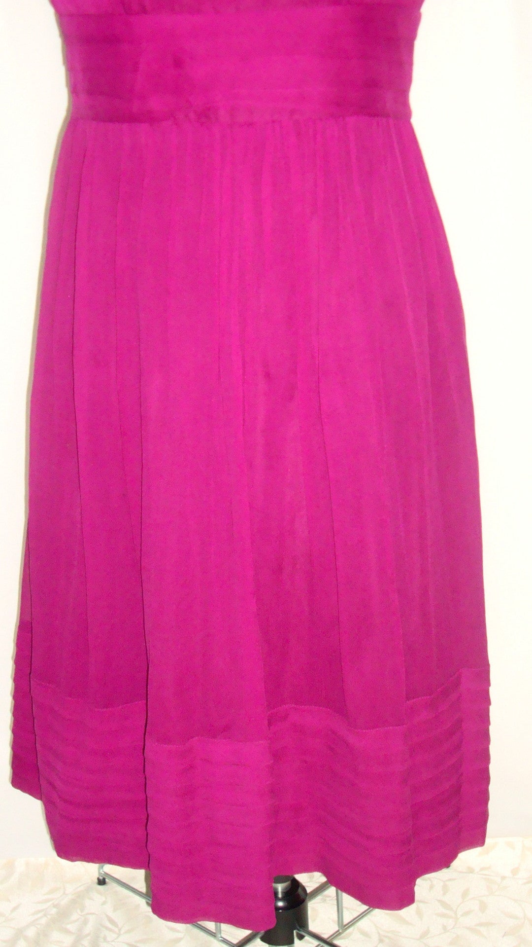 J Crew Purple Silk Pleated Strapless Cocktail Wedding Dress 10p 100% Silk Petite Abby Essie