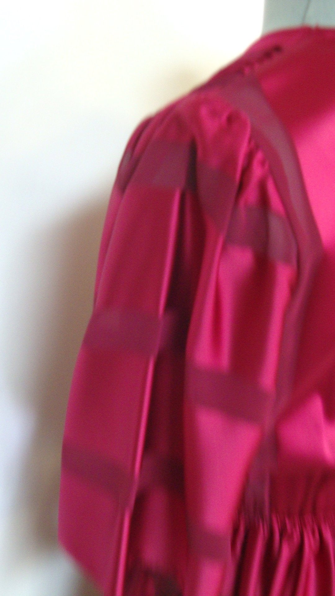 Vintage SWEET TALK RED BURGUNDY SILK STRIPED SHEER FULL SKIRT COCKTAIL DRESS SMALL 5 6 Abby Essie