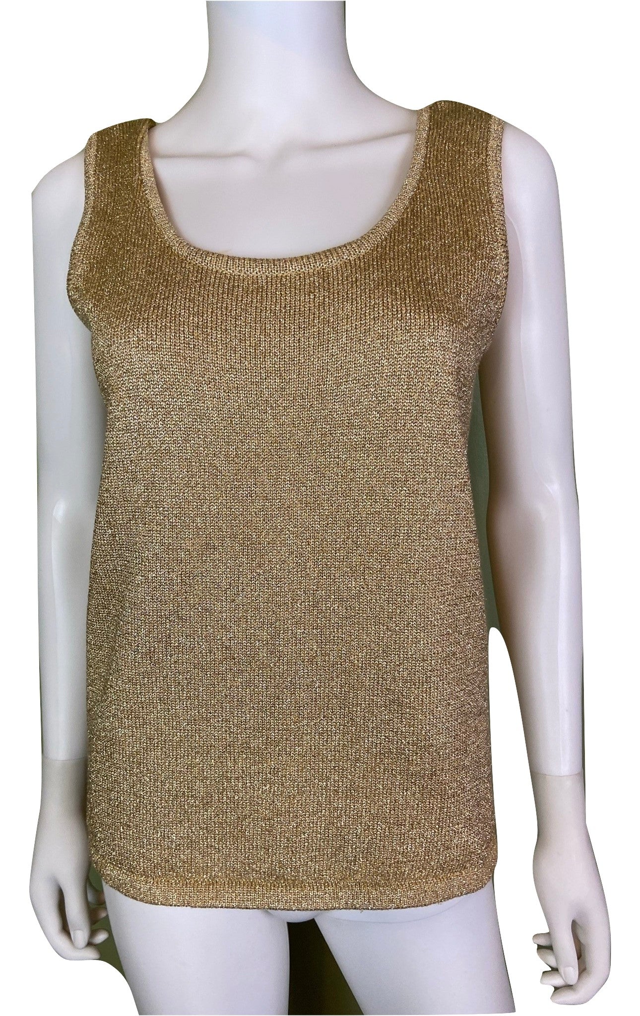 Gold Knit Sweater Tank ABBY ESSIE STUDIOS