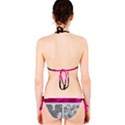 Suga Lane Floral Deviant Magenta Gray & Black Patch Bikini Swimsuit ABBY ESSIE