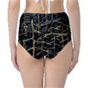 Suga Lane Golden Forest Black Gold Yellow High Waist Bikini Brief Swim Bottoms