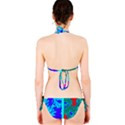 Suga Lane Tropical Blue Red Teal Turquoise Stripe Bikini Swimsuit ABBY ESSIE