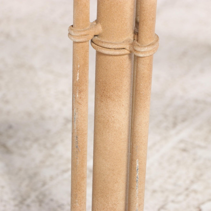 Animal Print Safari Split Reed Bamboo Stool
