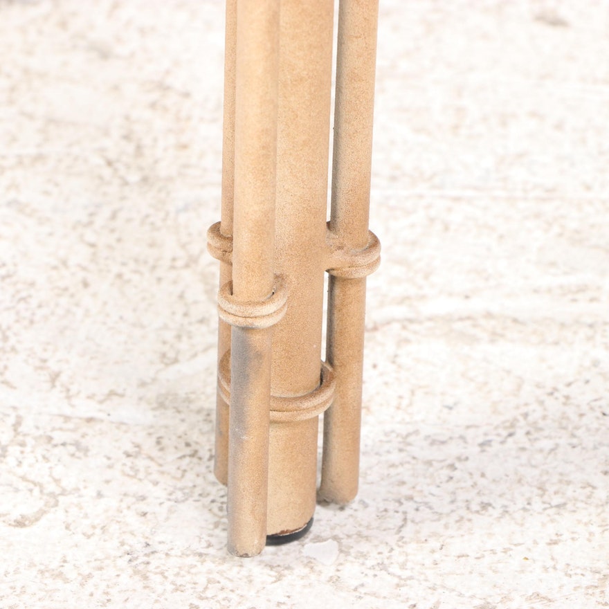 Animal Print Safari Split Reed Bamboo Stool