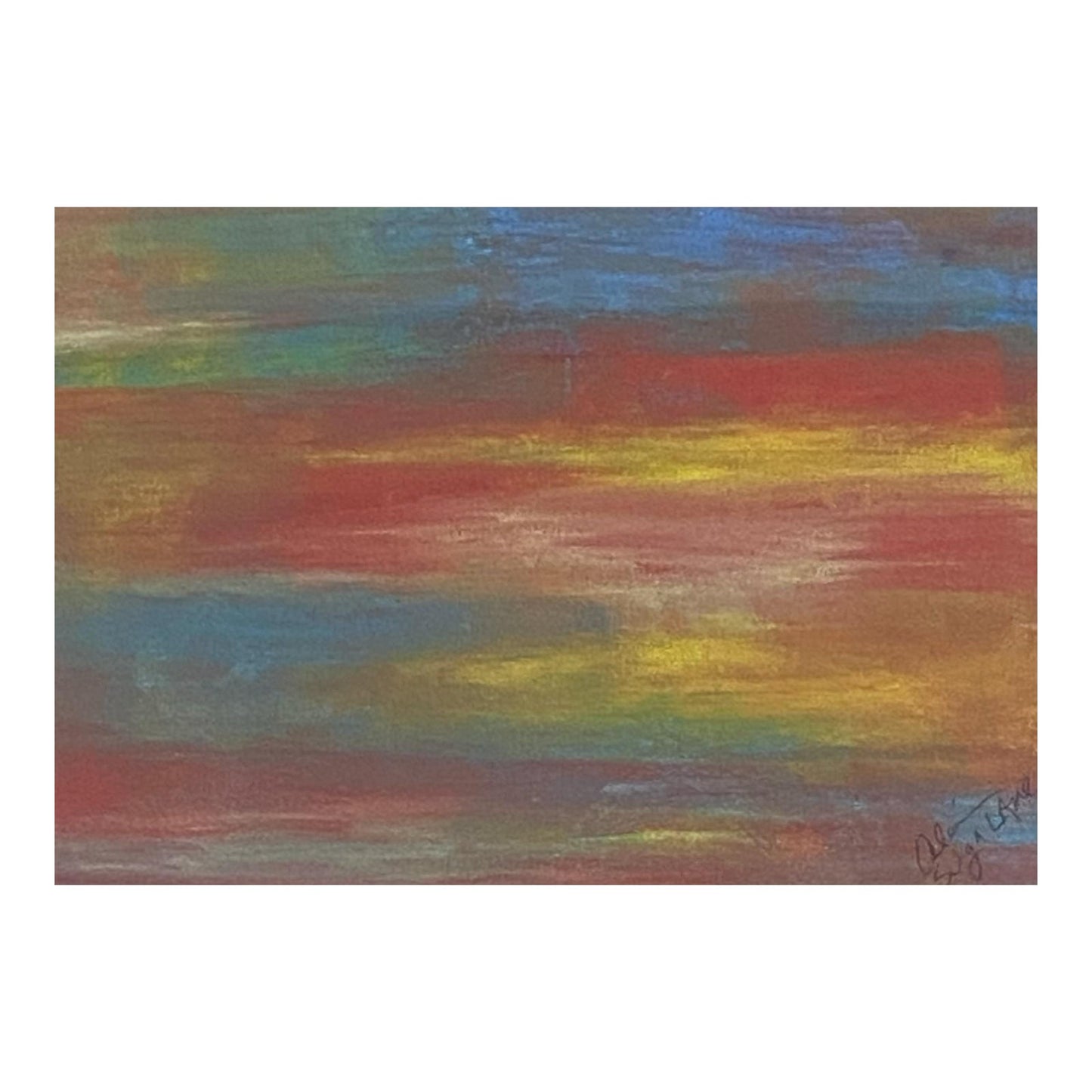 Original Abstract Acrylic Painting by Suga Lane From Soothing Trio Collection ABBY ESSIE STUDIOS