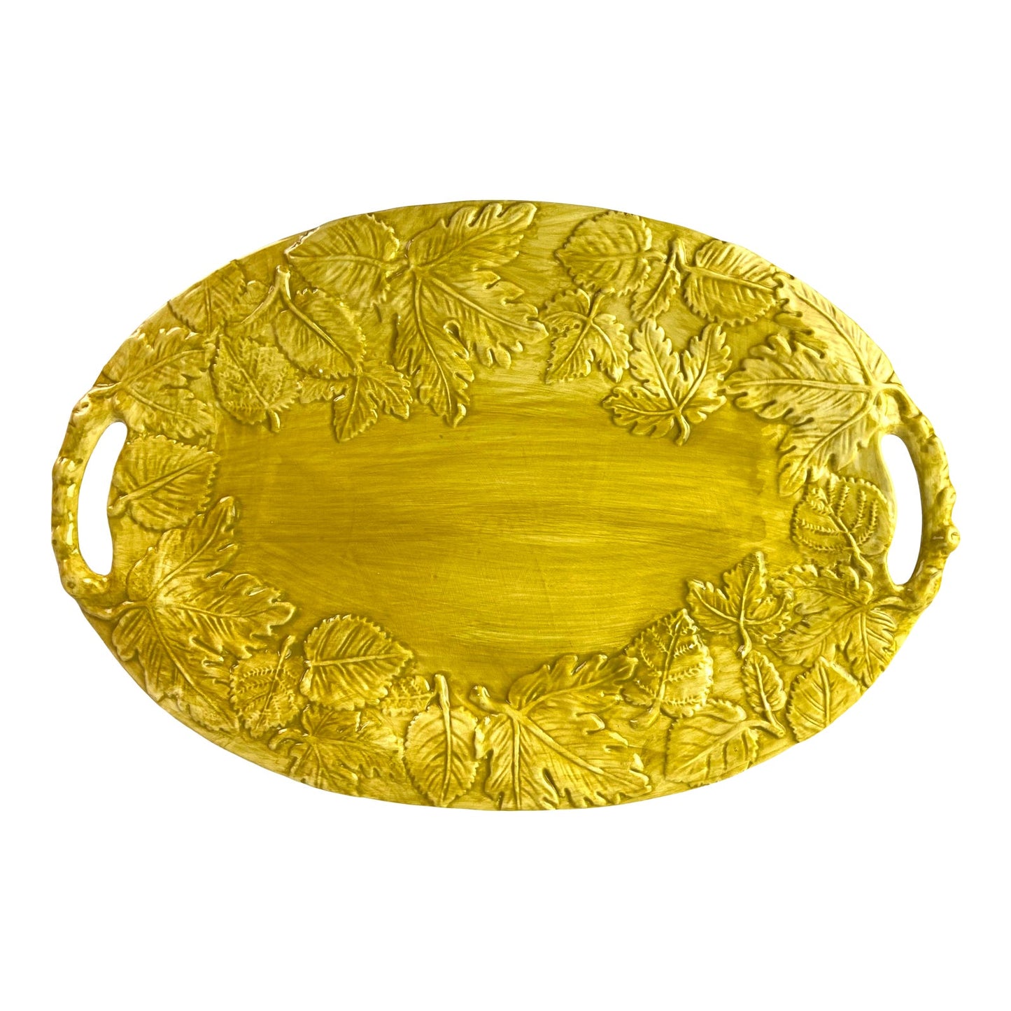 Autumn Leaves Gold Serving Platter Thanksgiving Fall