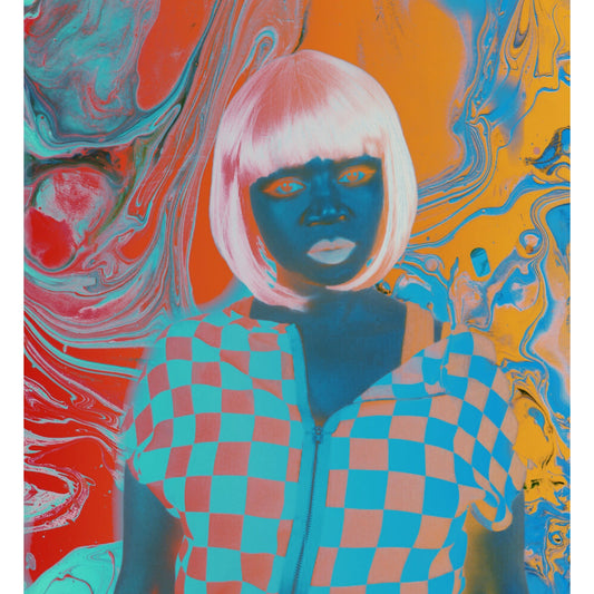 Bob Gurl #5 Neon Art Print by Suga Lane ABBY ESSIE STUDIOS