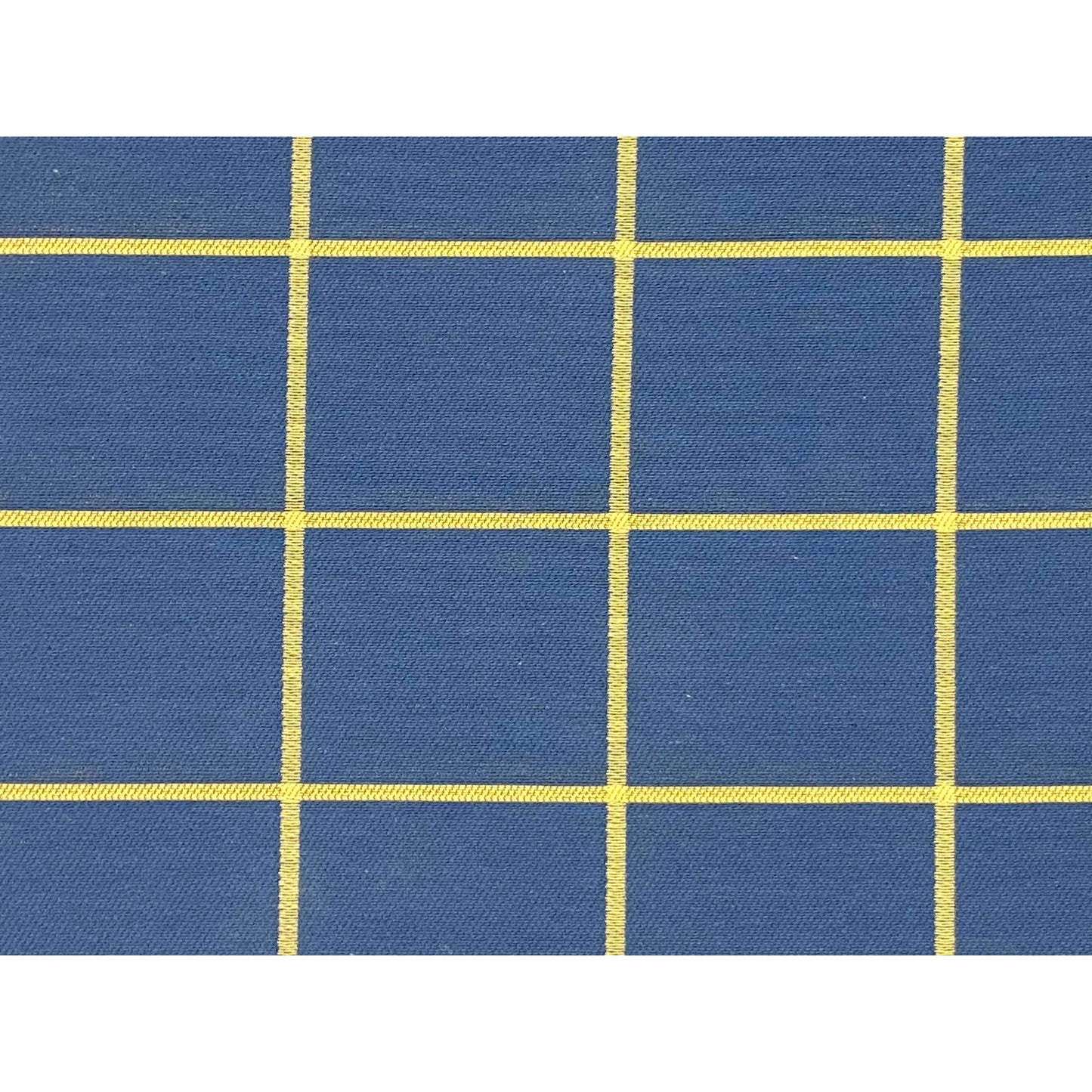 Classic MCM Blue Checks Wool Linen Upholstery Fabric Yardage ABBY ESSIE STUDIOS