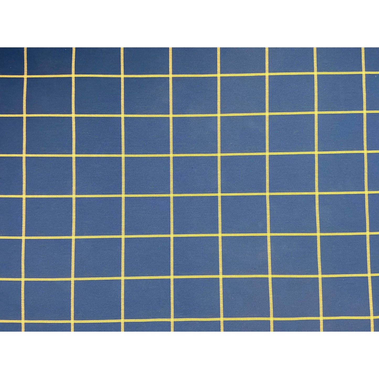 Classic MCM Blue Checks Wool Linen Upholstery Fabric Yardage ABBY ESSIE STUDIOS