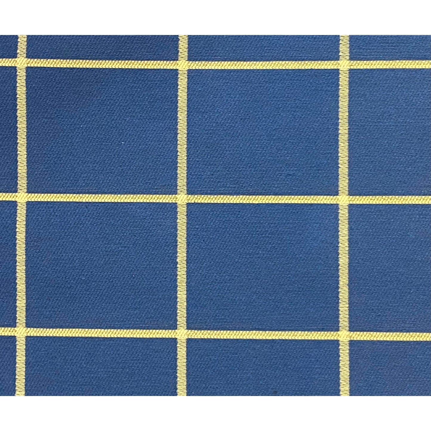 Classic MCM Blue Checks Wool Linen Upholstery Fabric Yardage ABBY ESSIE STUDIOS