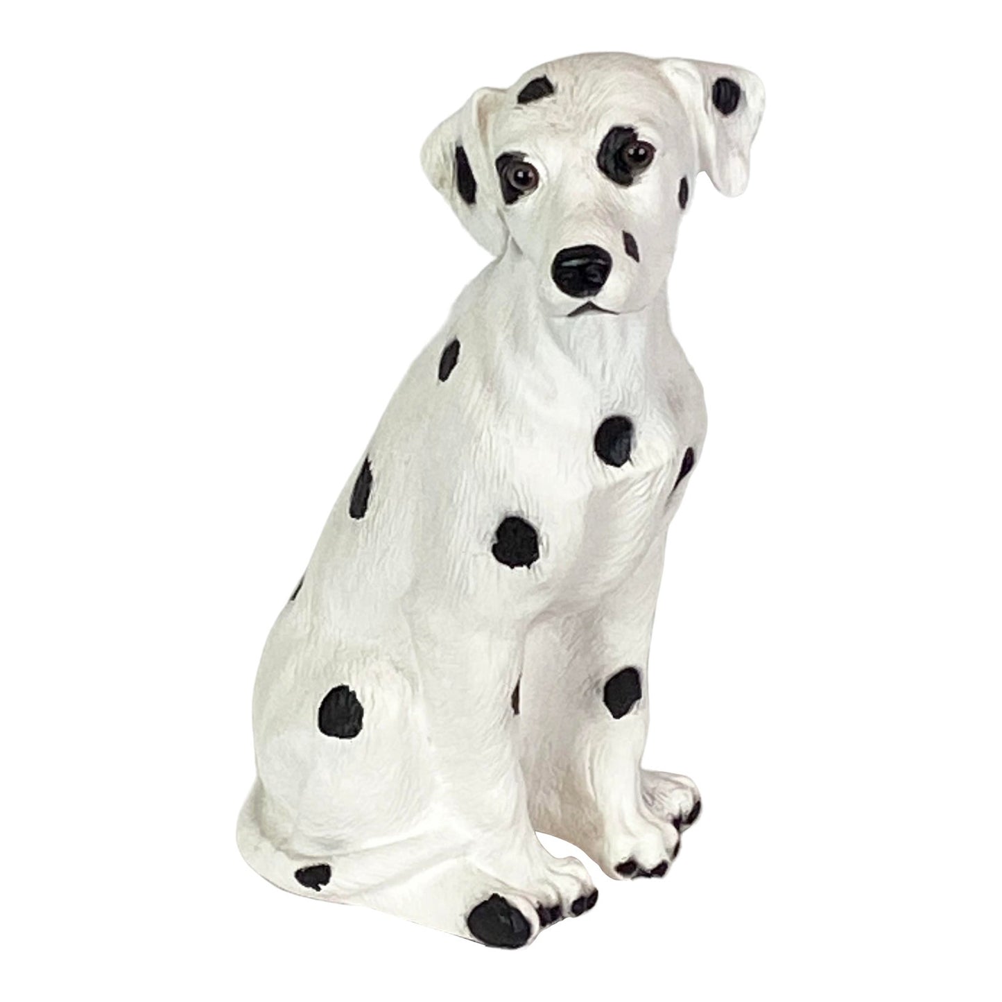 Dalmation Dog White Black Statue