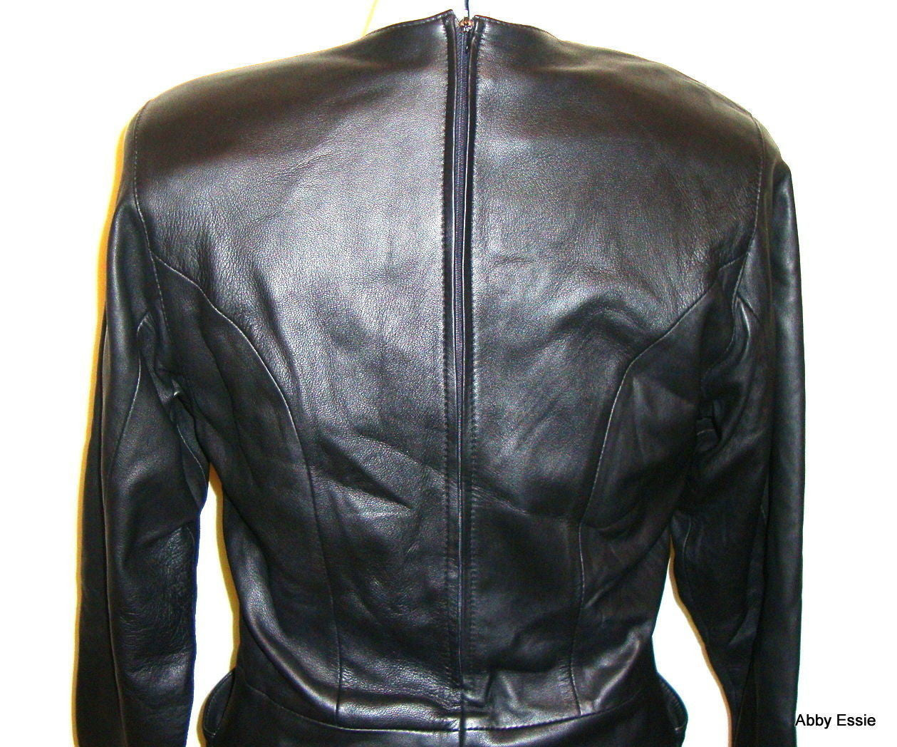 Vintage Black Leather Suede Sequin Dress Diane’s Fur & Fashions