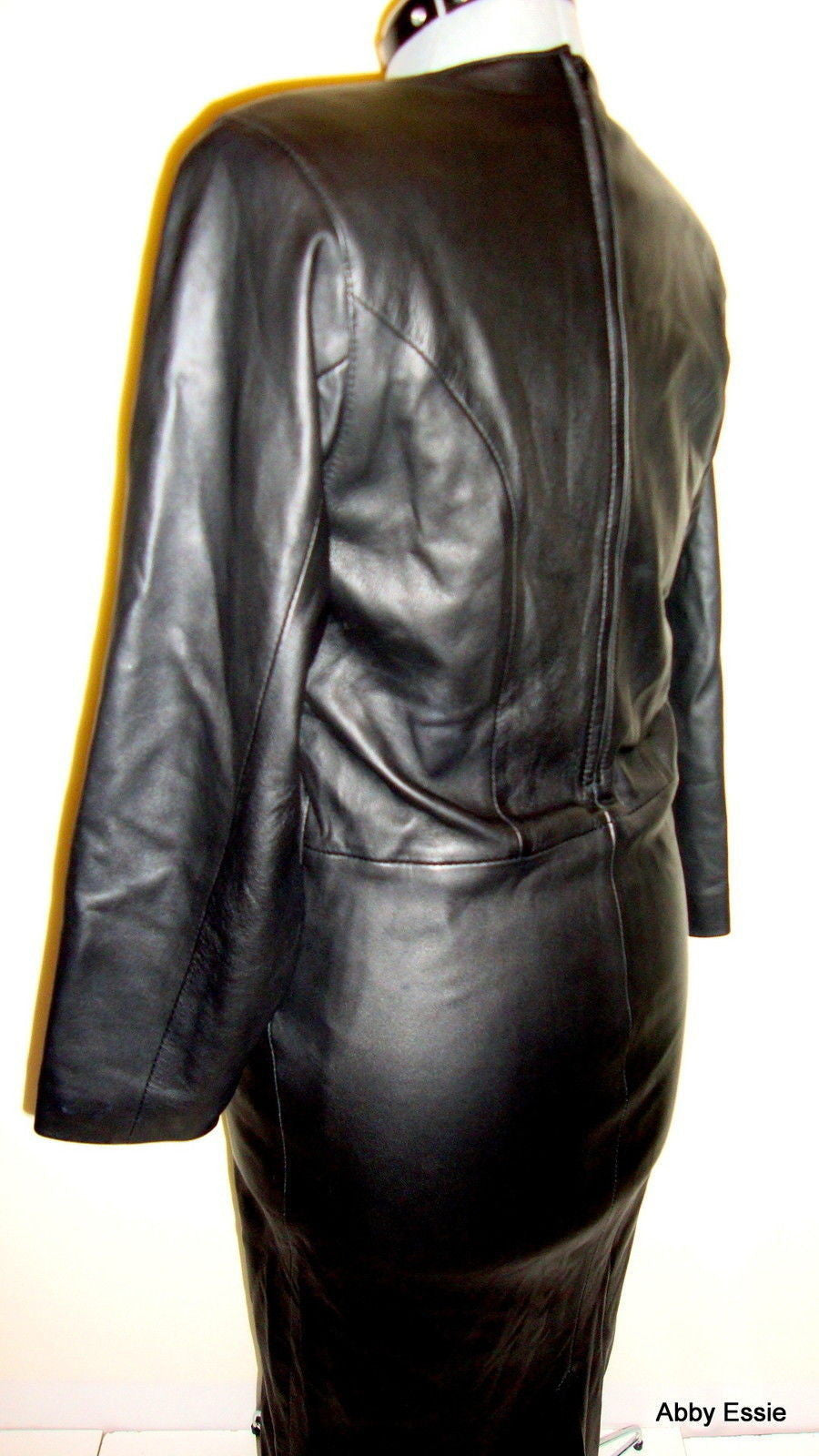 Vintage Black Leather Suede Sequin Dress Diane’s Fur & Fashions Abby Essie