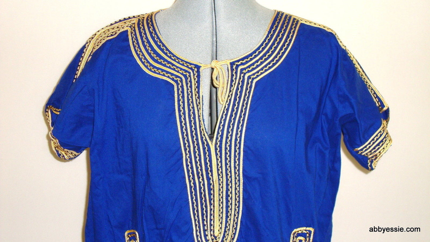 Exotic Cultural Festival Royal Blue Gold Dress