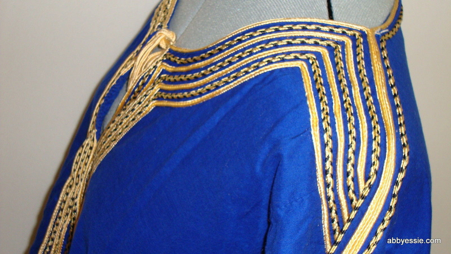 Exotic Cultural Festival Royal Blue Gold Dress
