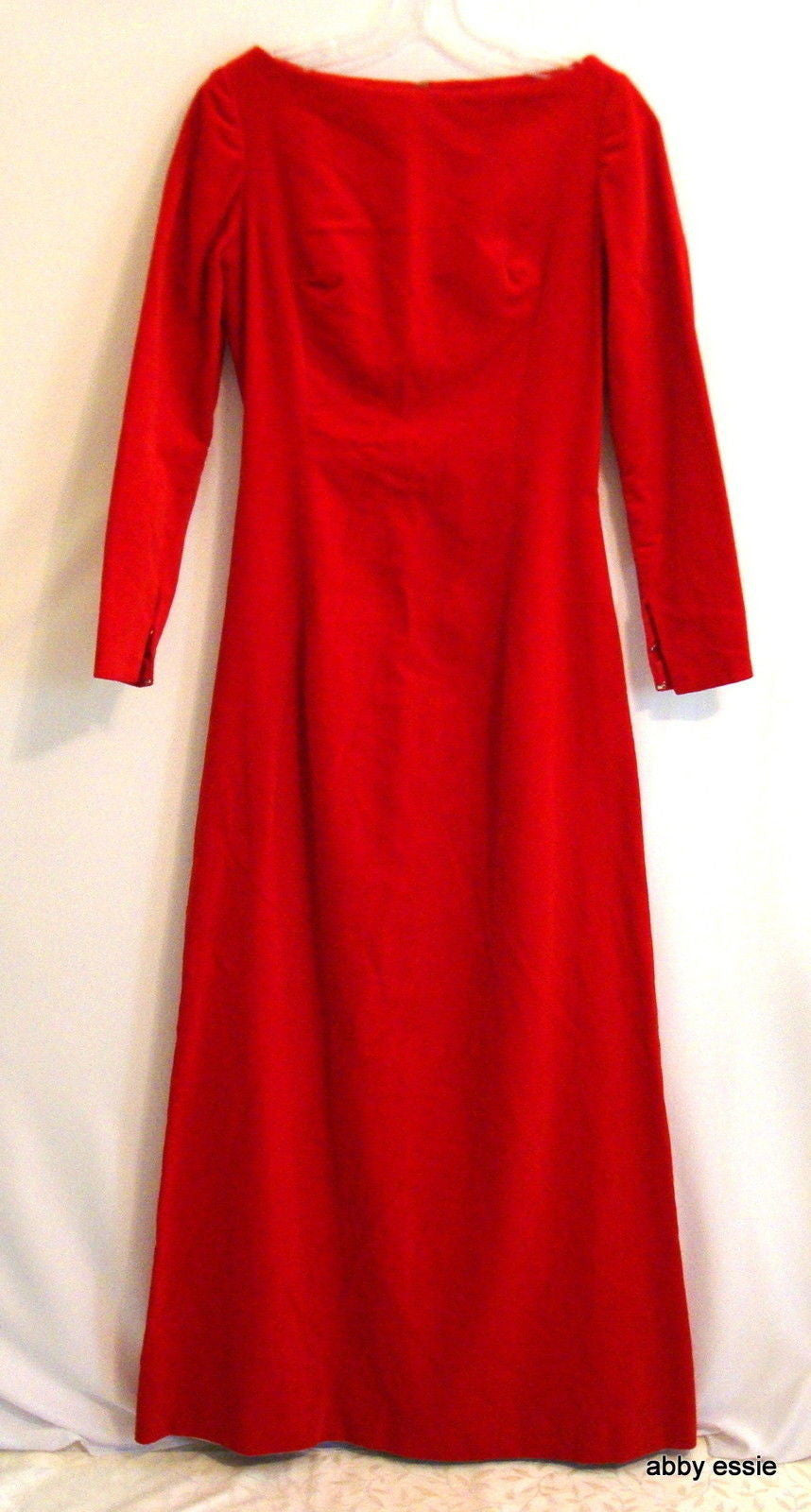 Vtg Custom Couture Red Velvet Formal Game Of Thrones Goth Gown Dress