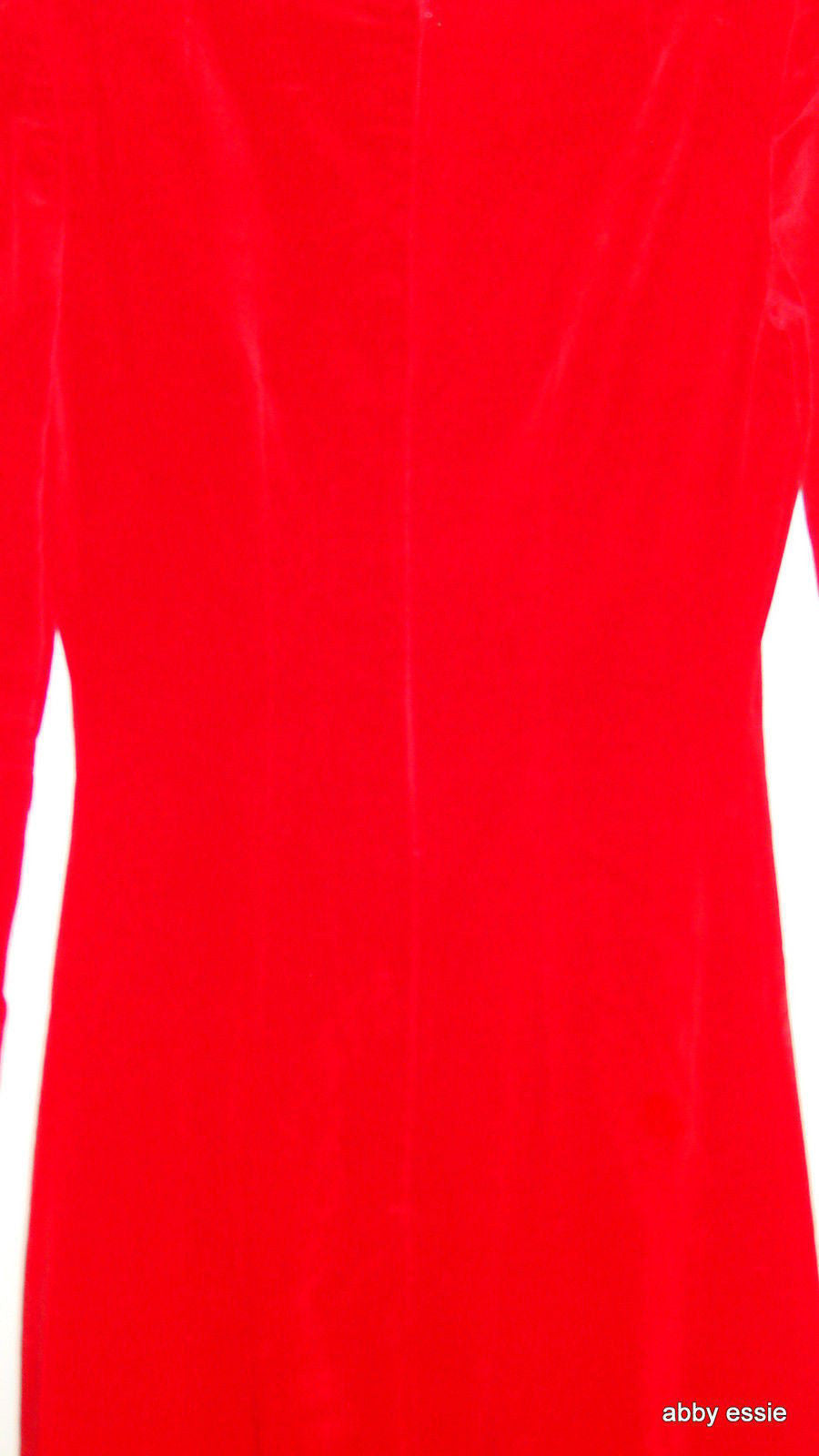 Vtg Custom Couture Red Velvet Formal Game Of Thrones Goth Gown Dress