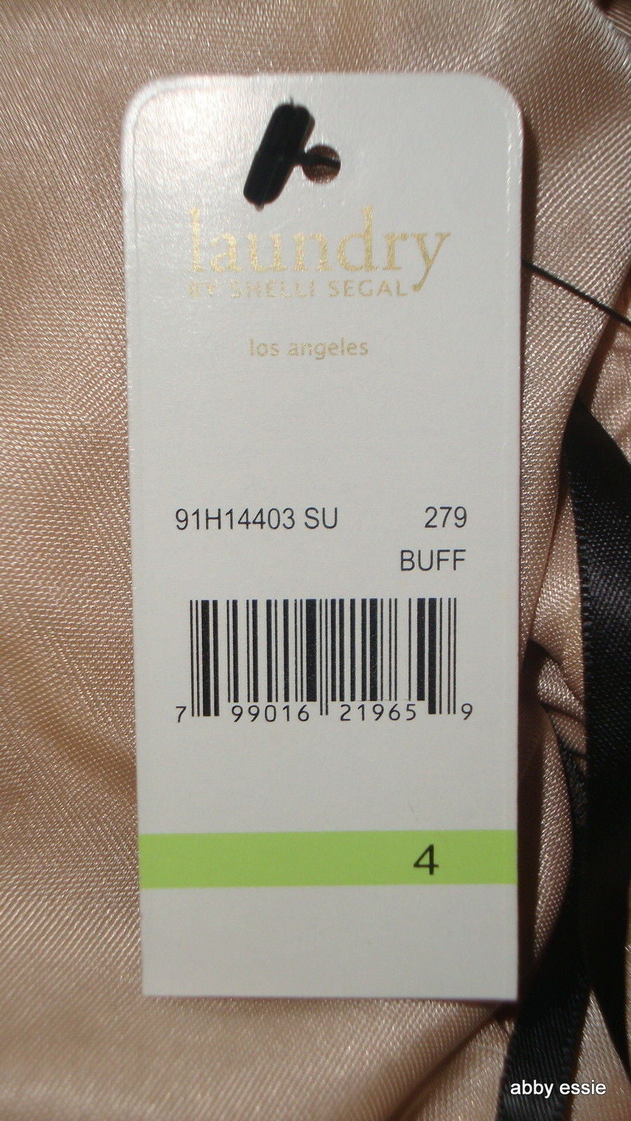 NWT LAUNDRY Shelli Segal Cream Nude Sequin Stretch Cocktail Formal Dress Abby Essie