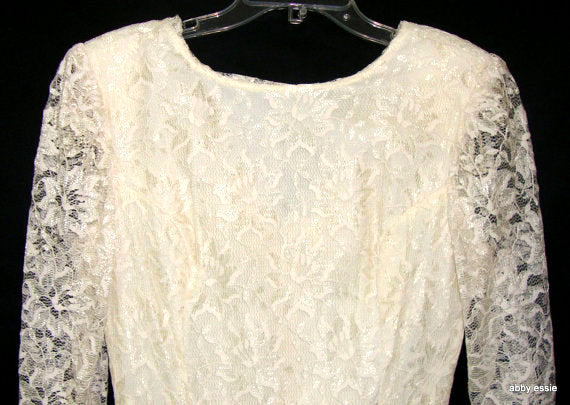 Vintage Cream White Peplum Great Gatsby Game Of Thrones Dress Gown Abby Essie