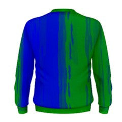 Two Faced Blue Green Mens Sweatshirt by Le Closet #5 ABBY ESSIE