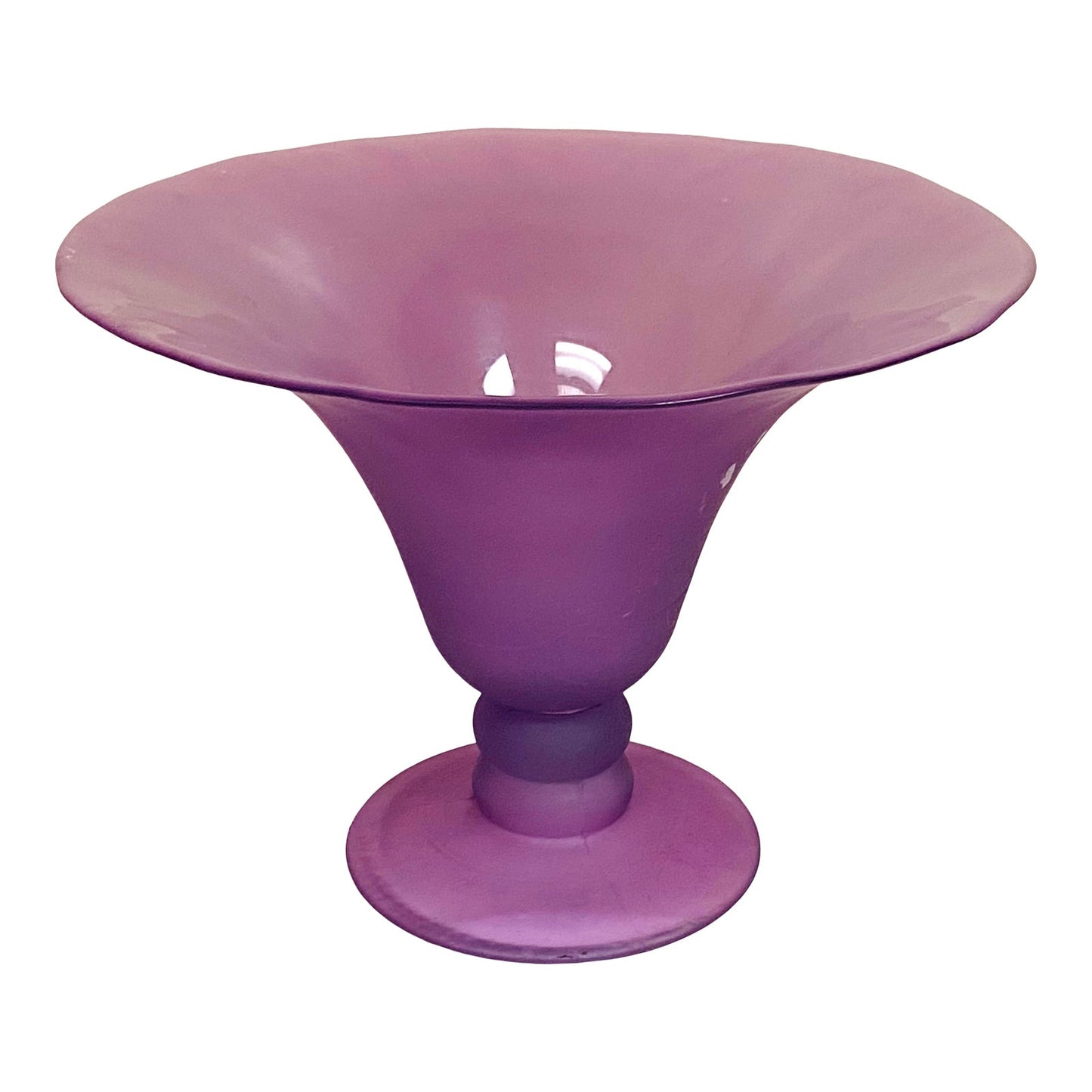 Modern Purple Art Glass Fruit Bowl