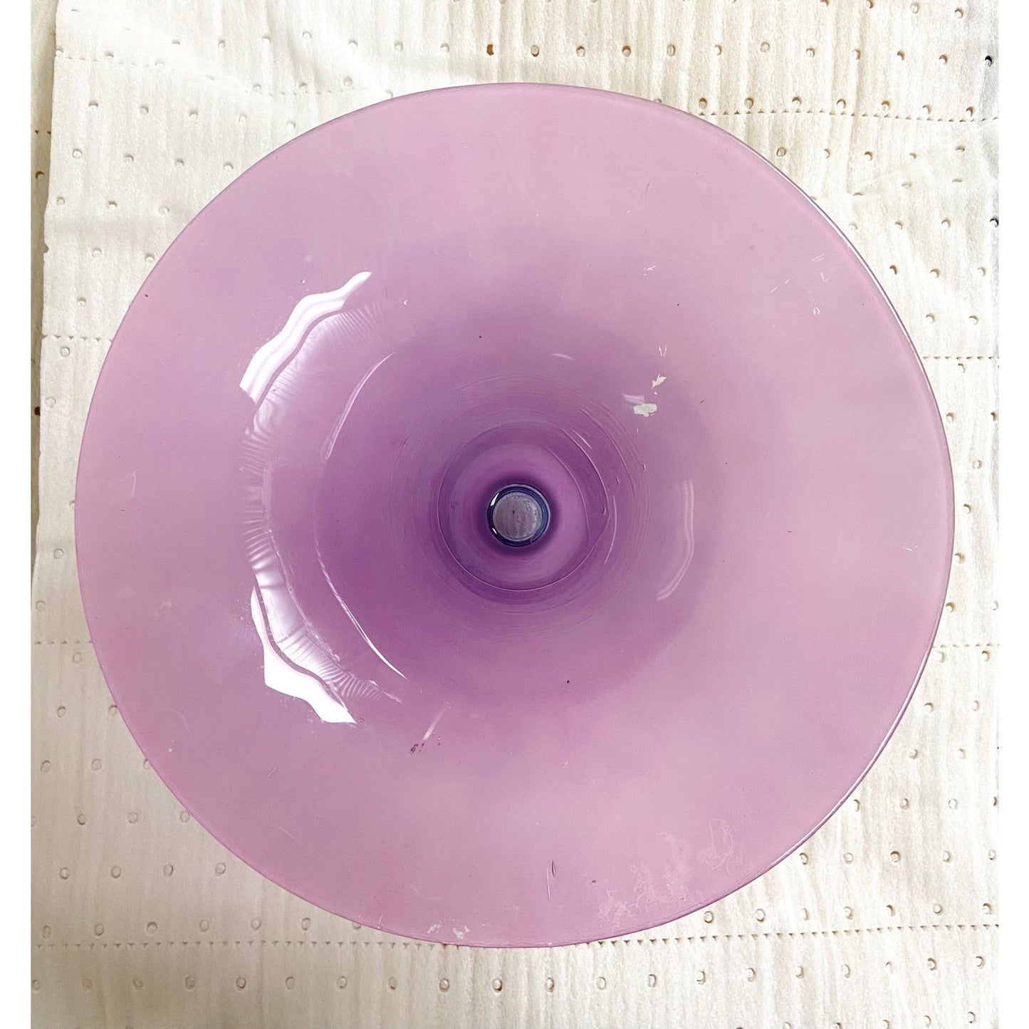 Modern Purple Art Glass Fruit Bowl