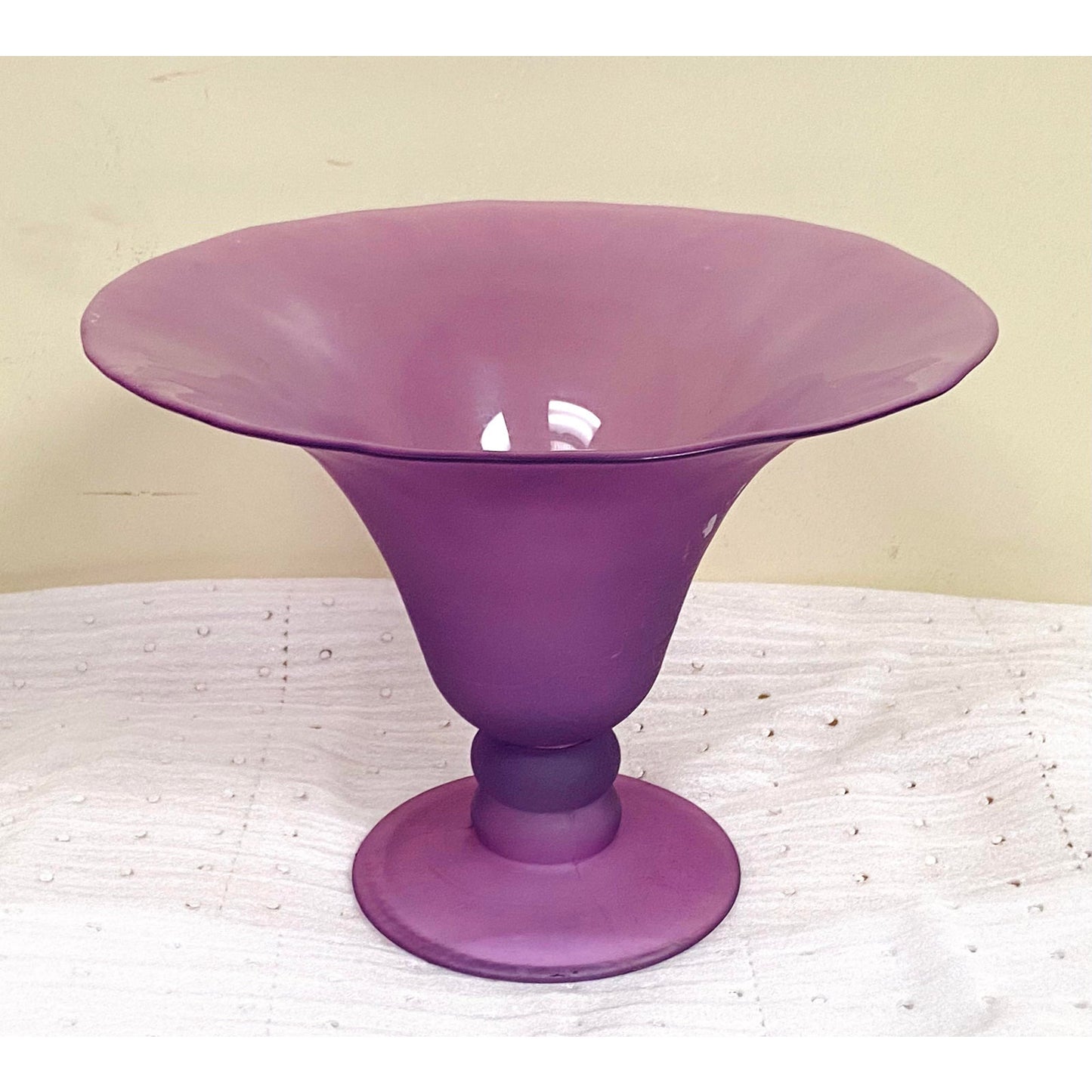 Modern Purple Art Glass Fruit Bowl