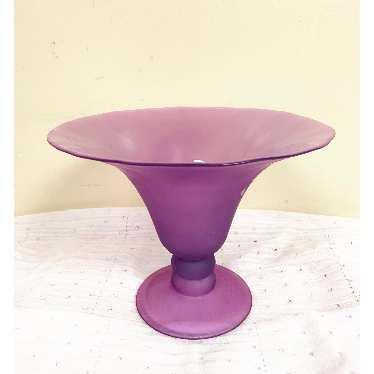 Modern Purple Art Glass Fruit Bowl
